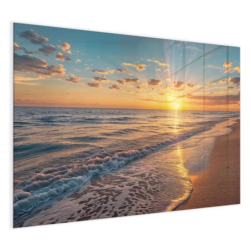 Magnettafel - Abendsonne am Strand