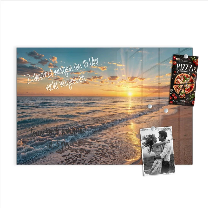 Magnettafel - Abendsonne am Strand