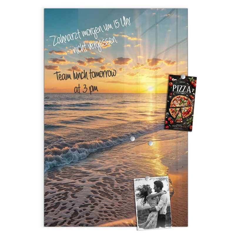 Magnettafel - Abendsonne am Strand