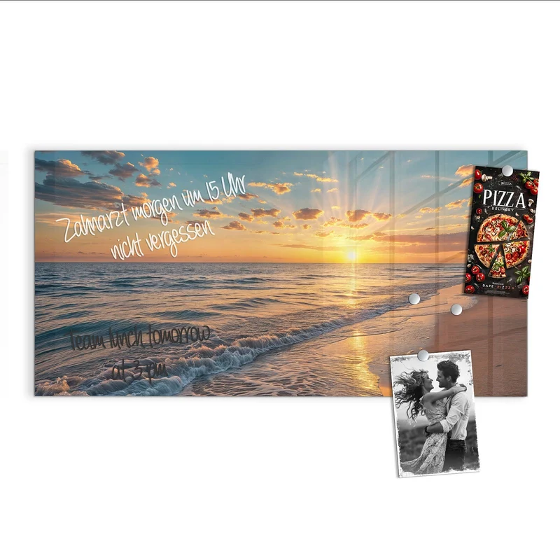 Magnettafel - Abendsonne am Strand