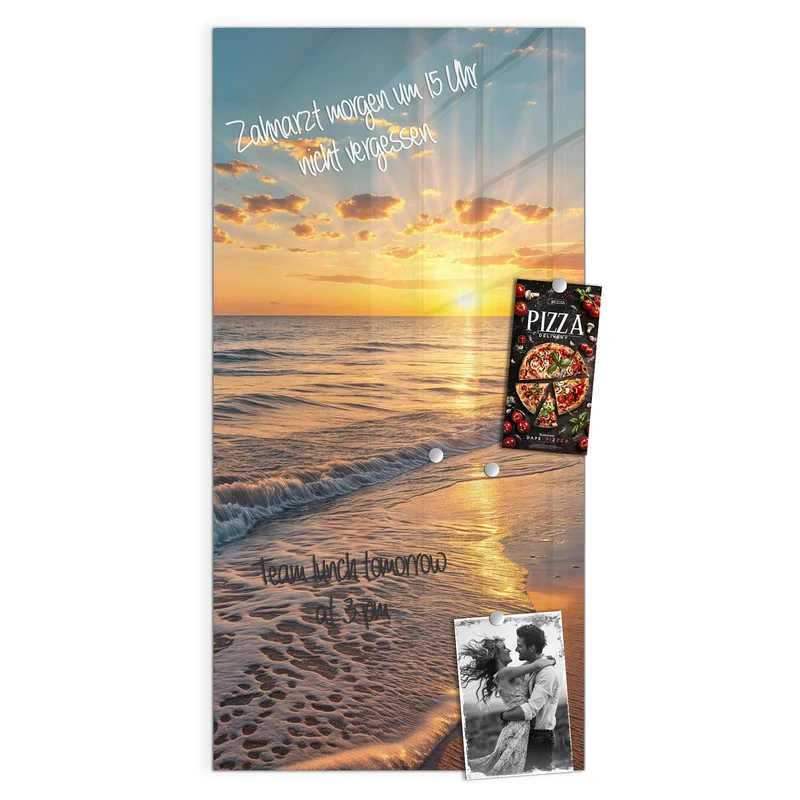 Magnettafel - Abendsonne am Strand