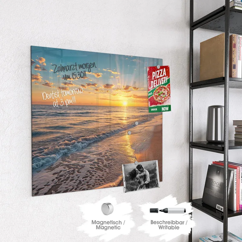 Magnettafel - Abendsonne am Strand