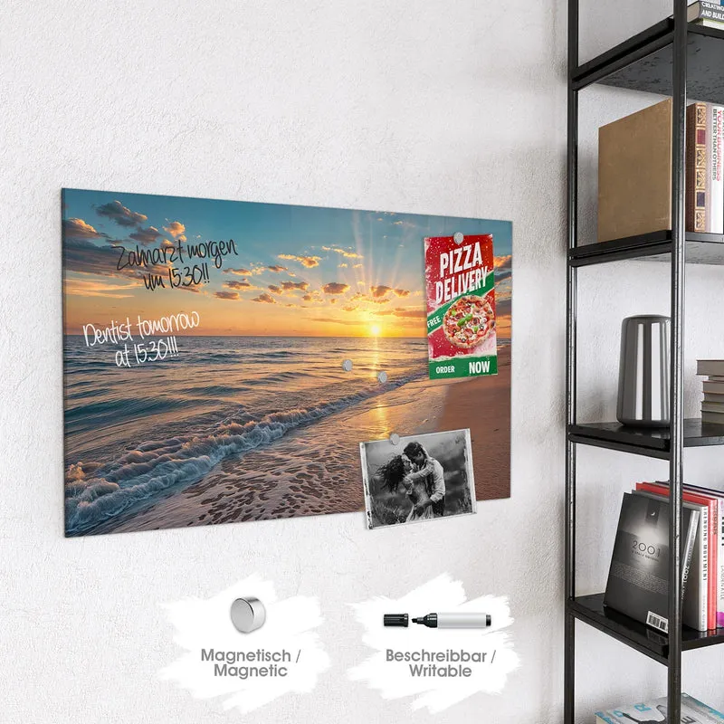 Magnettafel - Abendsonne am Strand