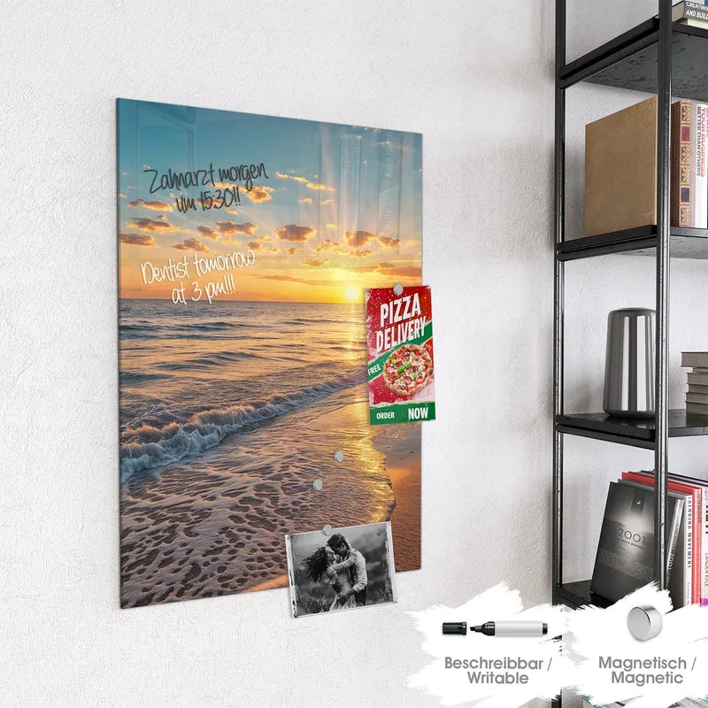 Magnettafel - Abendsonne am Strand