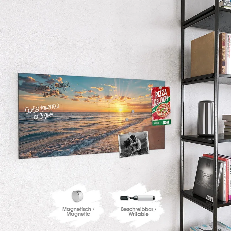 Magnettafel - Abendsonne am Strand