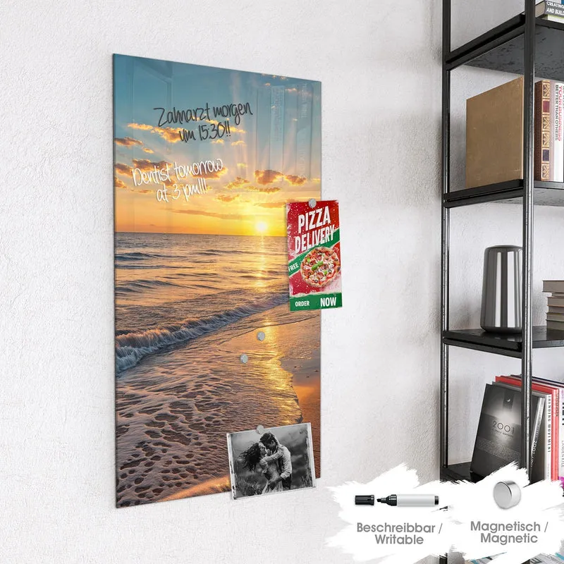 Magnettafel - Abendsonne am Strand
