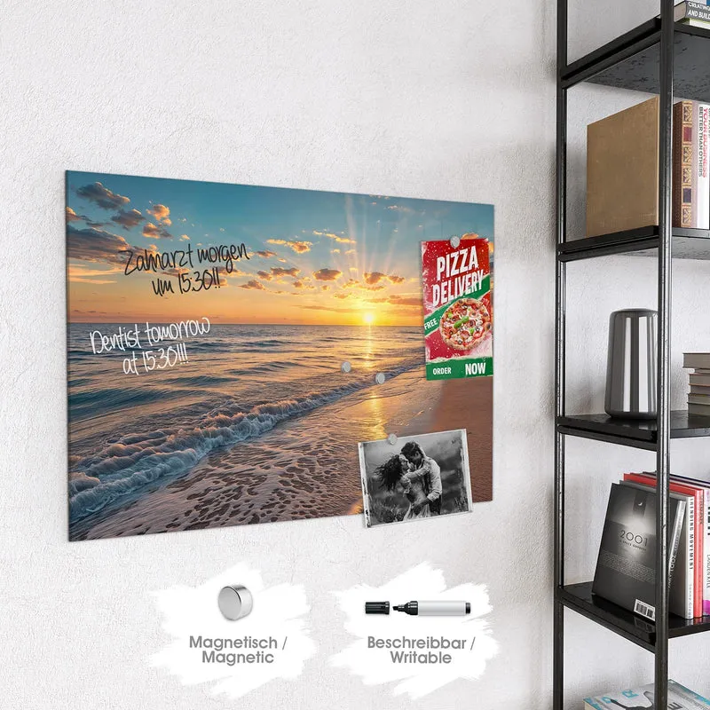 Magnettafel - Abendsonne am Strand