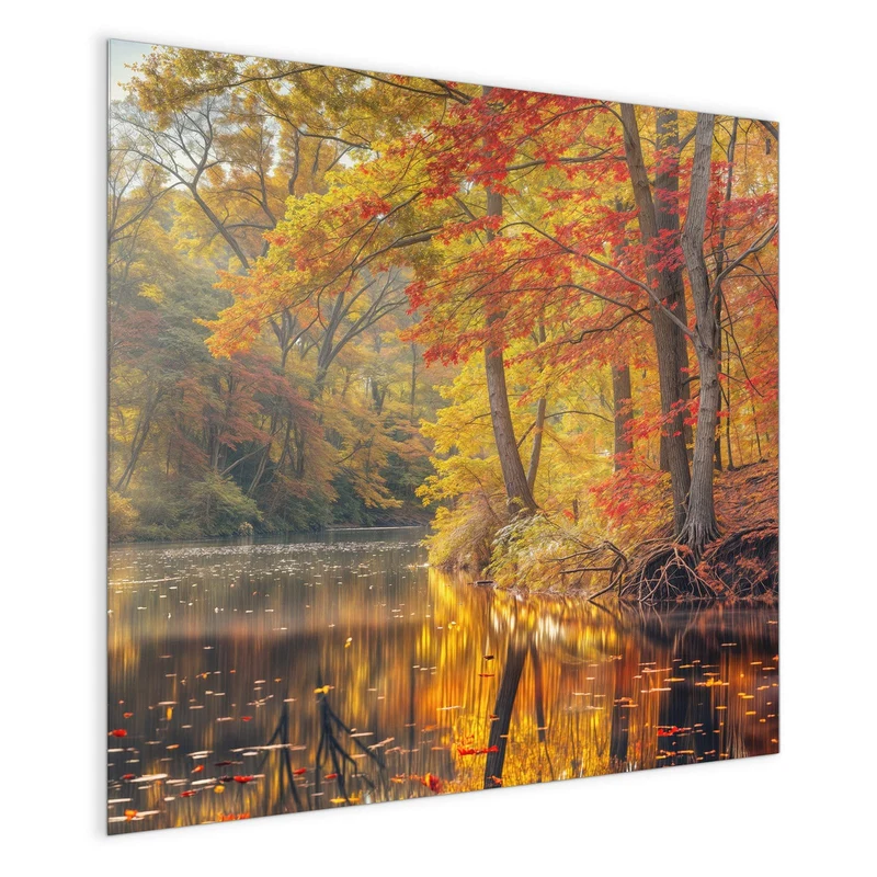 Magnettafel - Herbstfarben am Seeufer