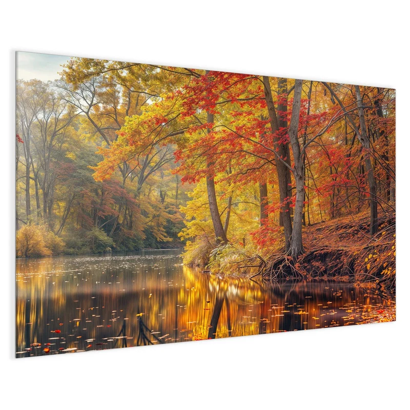 Magnettafel - Herbstfarben am Seeufer