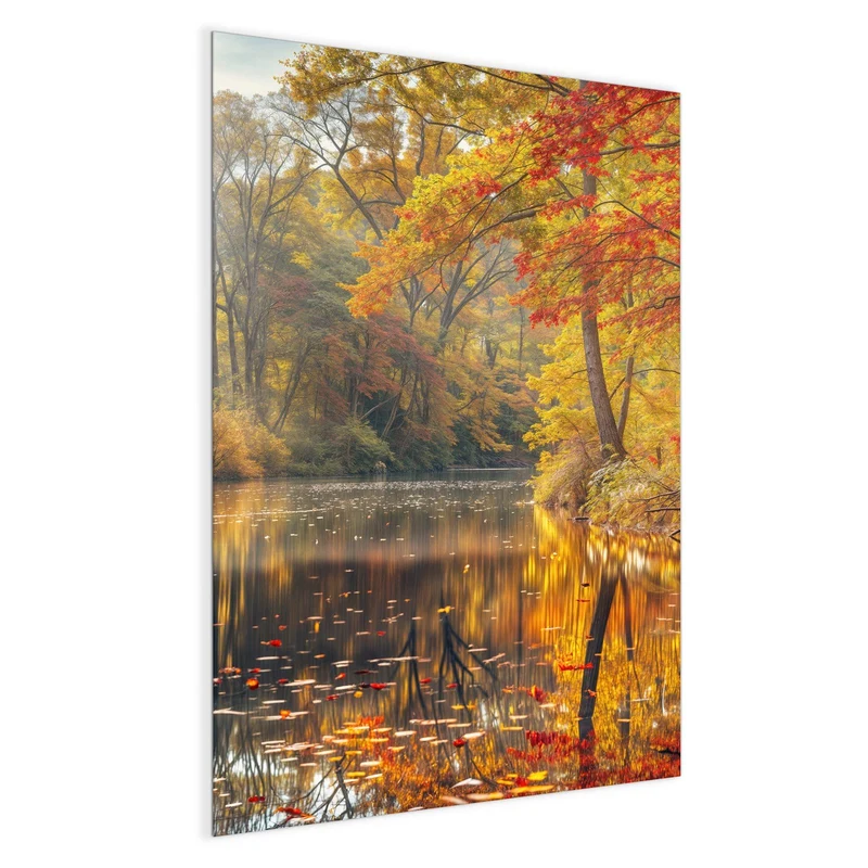 Magnettafel - Herbstfarben am Seeufer