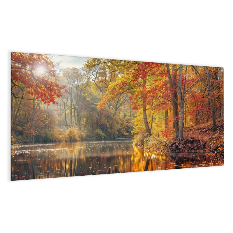 Magnettafel - Herbstfarben am Seeufer