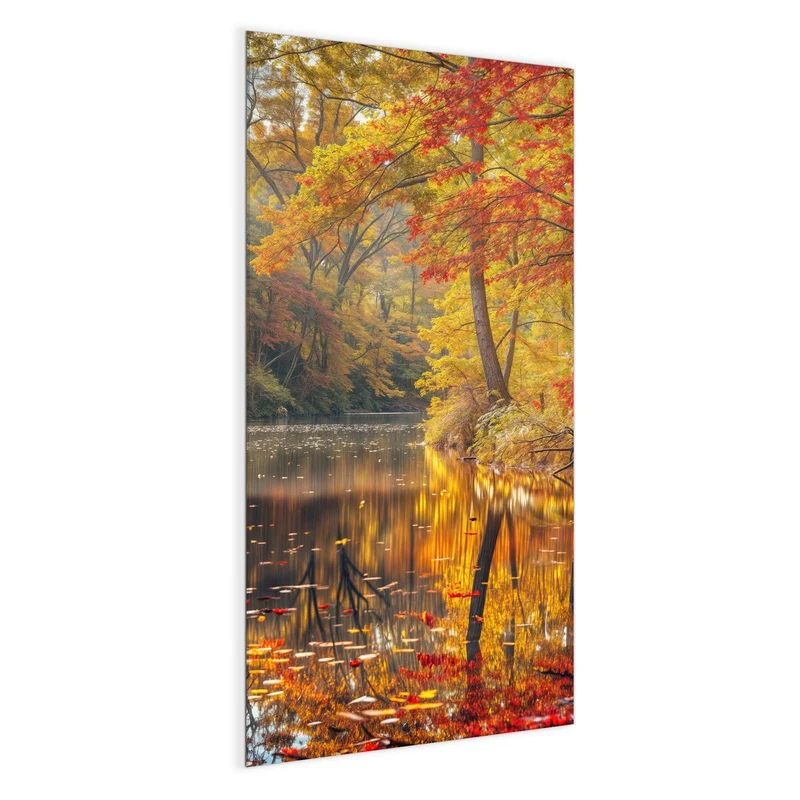 Magnettafel - Herbstfarben am Seeufer
