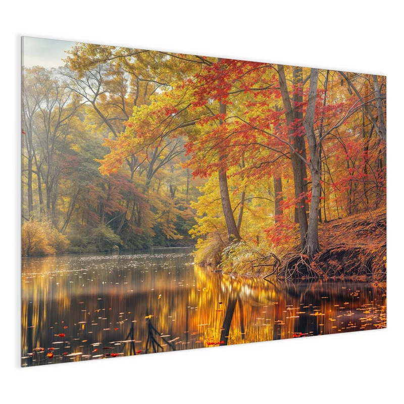 Magnettafel - Herbstfarben am Seeufer