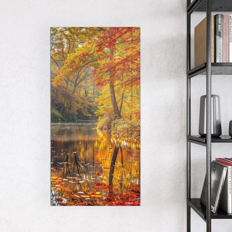 Magnettafel - Herbstfarben am Seeufer