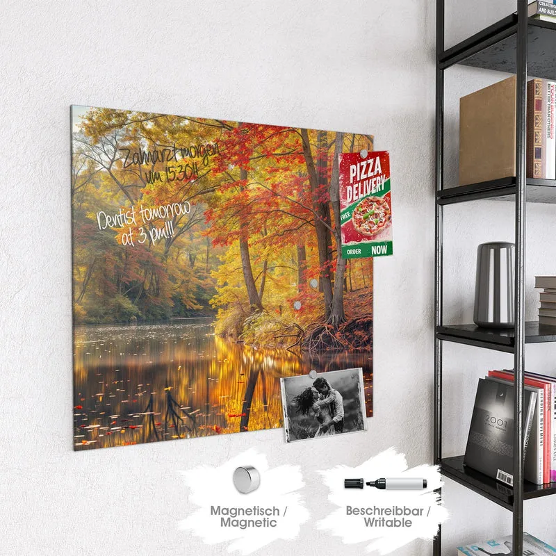 Magnettafel - Herbstfarben am Seeufer