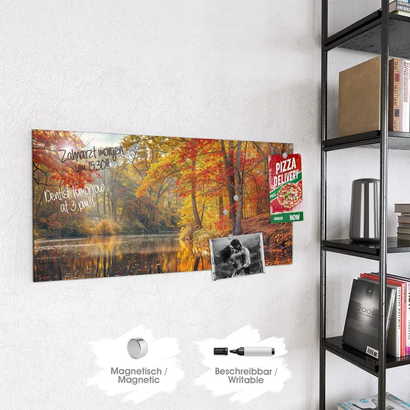 Magnettafel - Herbstfarben am Seeufer