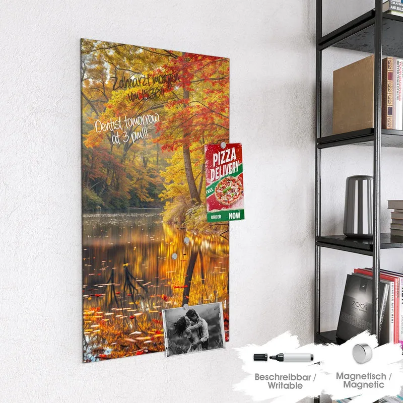 Magnettafel - Herbstfarben am Seeufer
