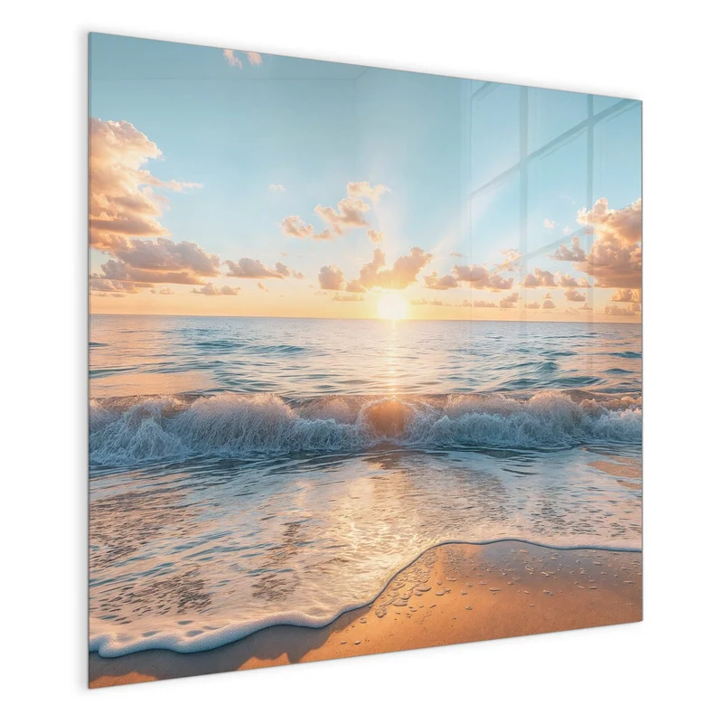 Magnettafel - Sonne über der Brandung