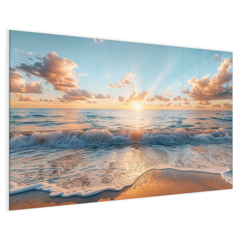 Magnettafel - Sonne über der Brandung