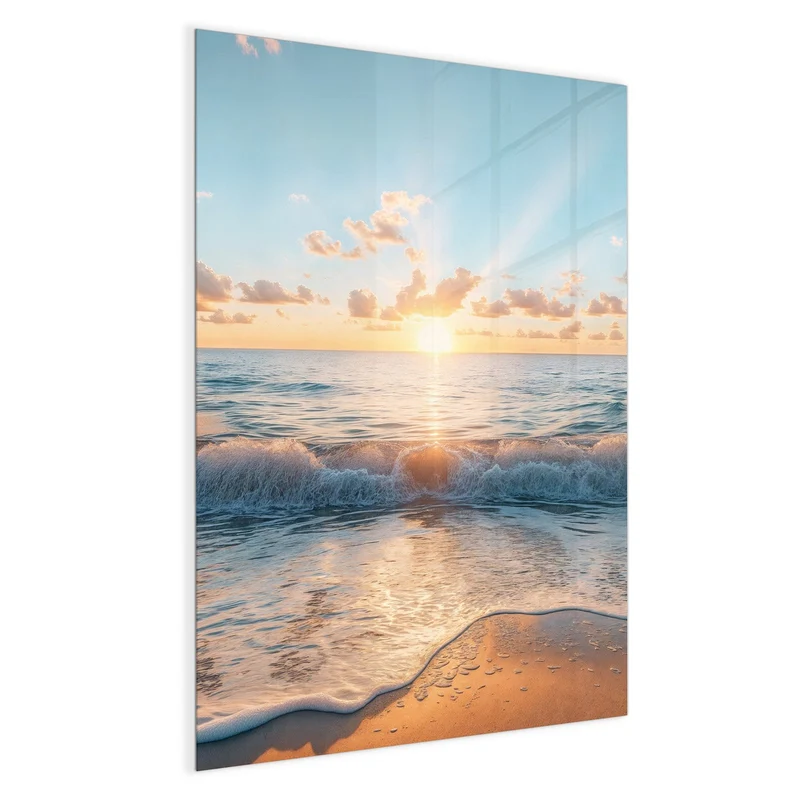 Magnettafel - Sonne über der Brandung