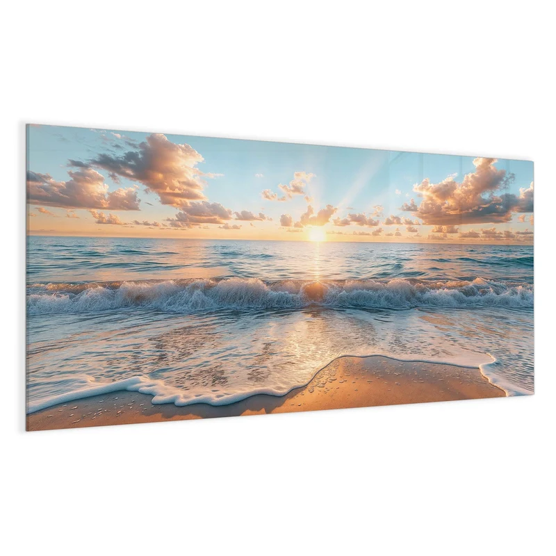 Magnettafel - Sonne über der Brandung
