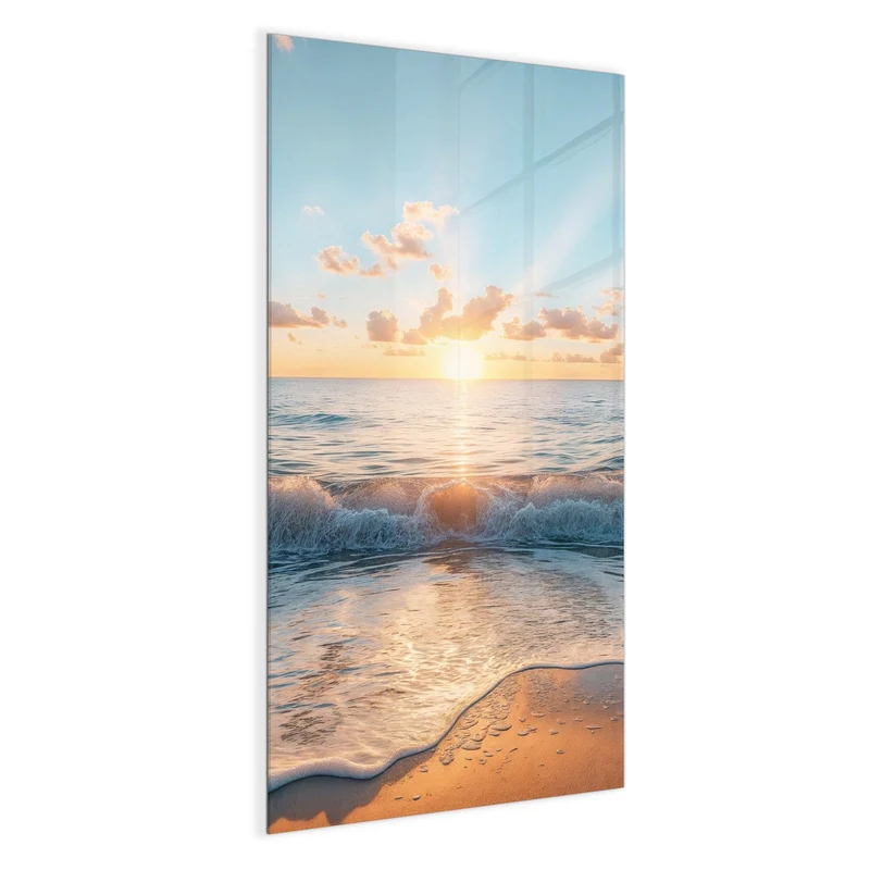 Magnettafel - Sonne über der Brandung
