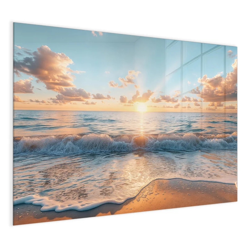 Magnettafel - Sonne über der Brandung