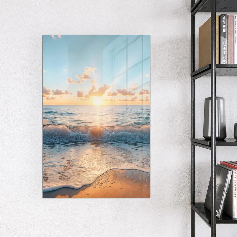 Magnettafel - Sonne über der Brandung