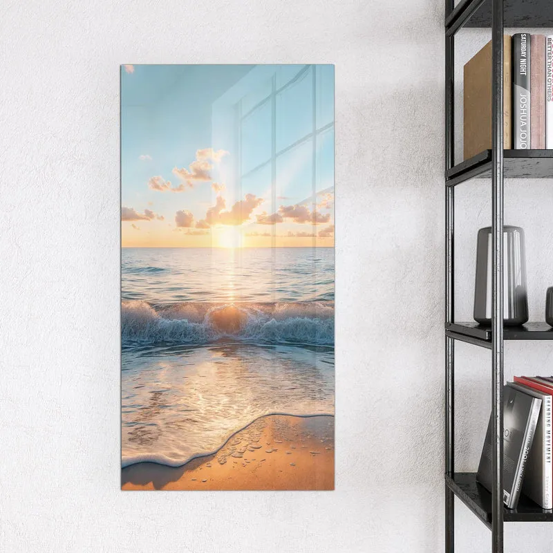 Magnettafel - Sonne über der Brandung