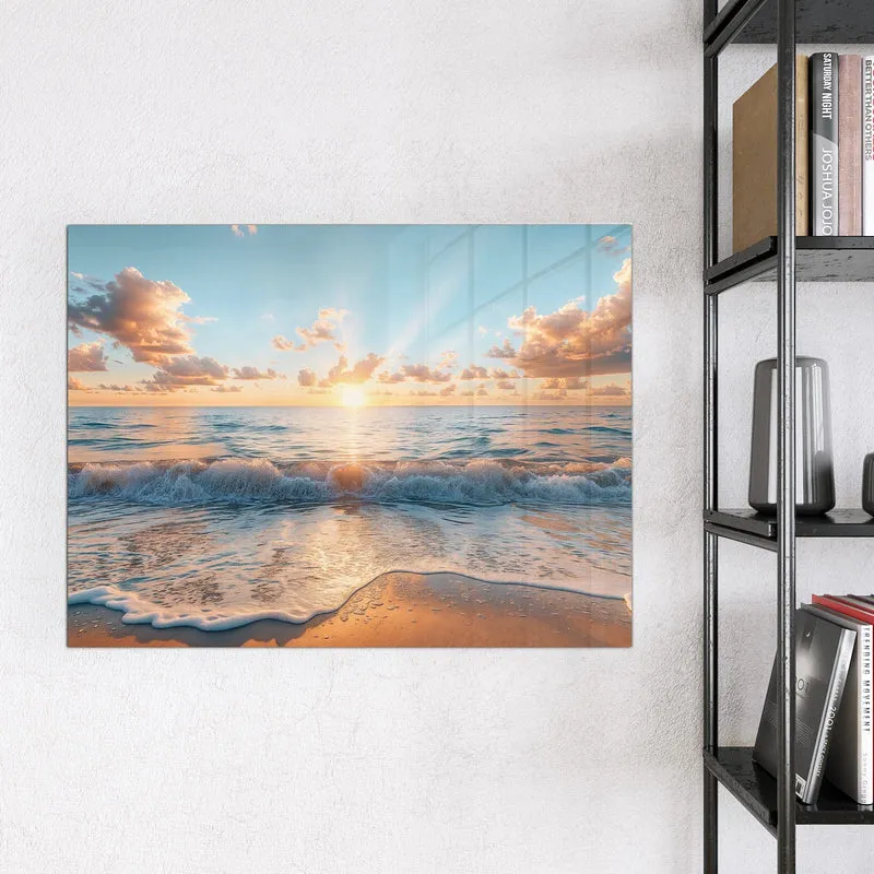 Magnettafel - Sonne über der Brandung