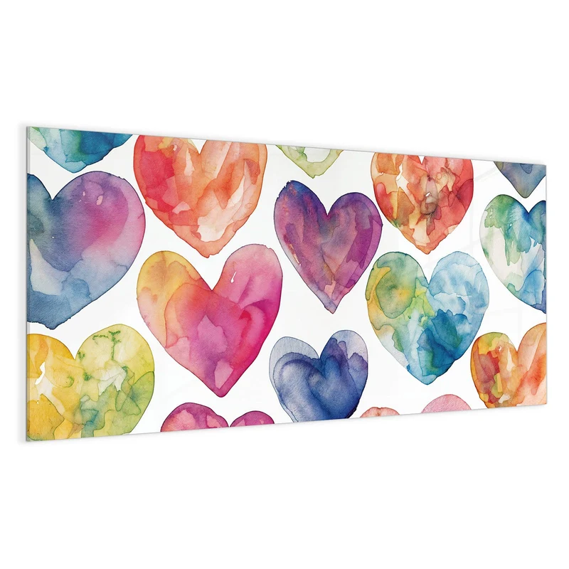 Magnettafel - Aquarellherzen