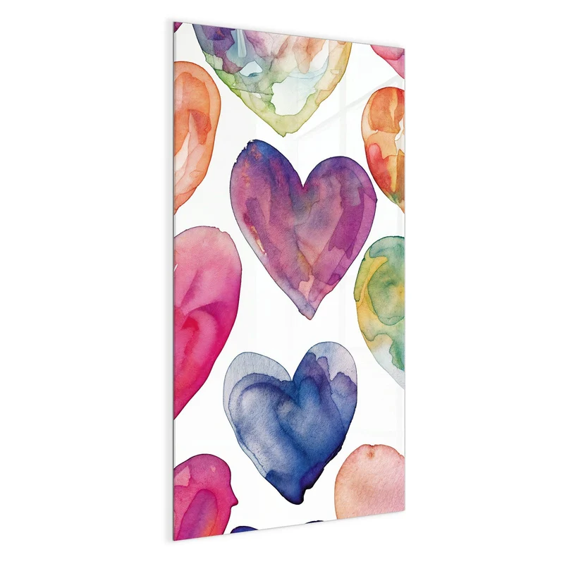 Magnettafel - Aquarellherzen