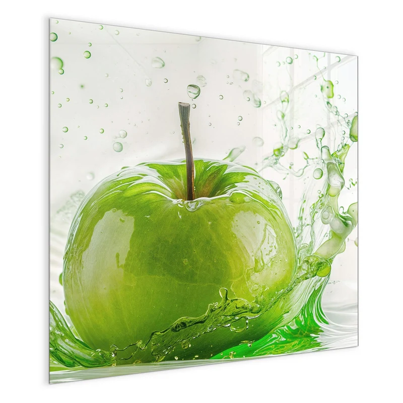 Magnettafel - Grüner Apfel im Spritzer