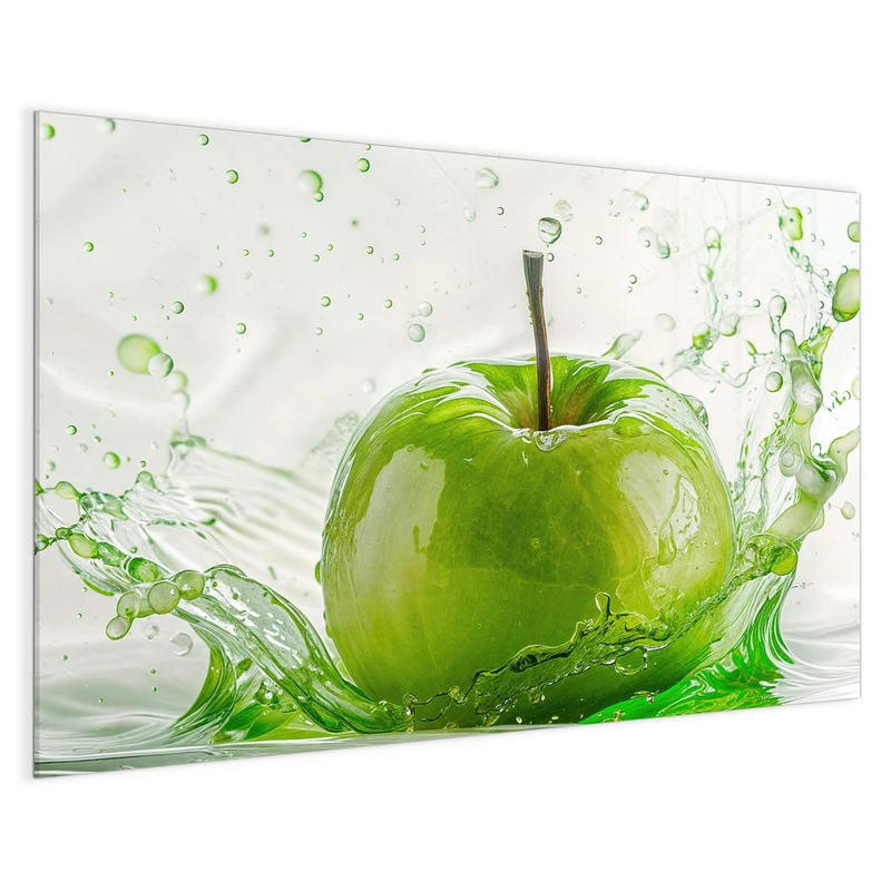 Magnettafel - Grüner Apfel im Spritzer