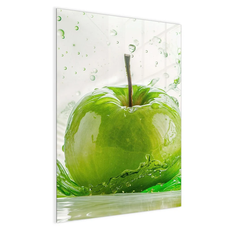 Magnettafel - Grüner Apfel im Spritzer
