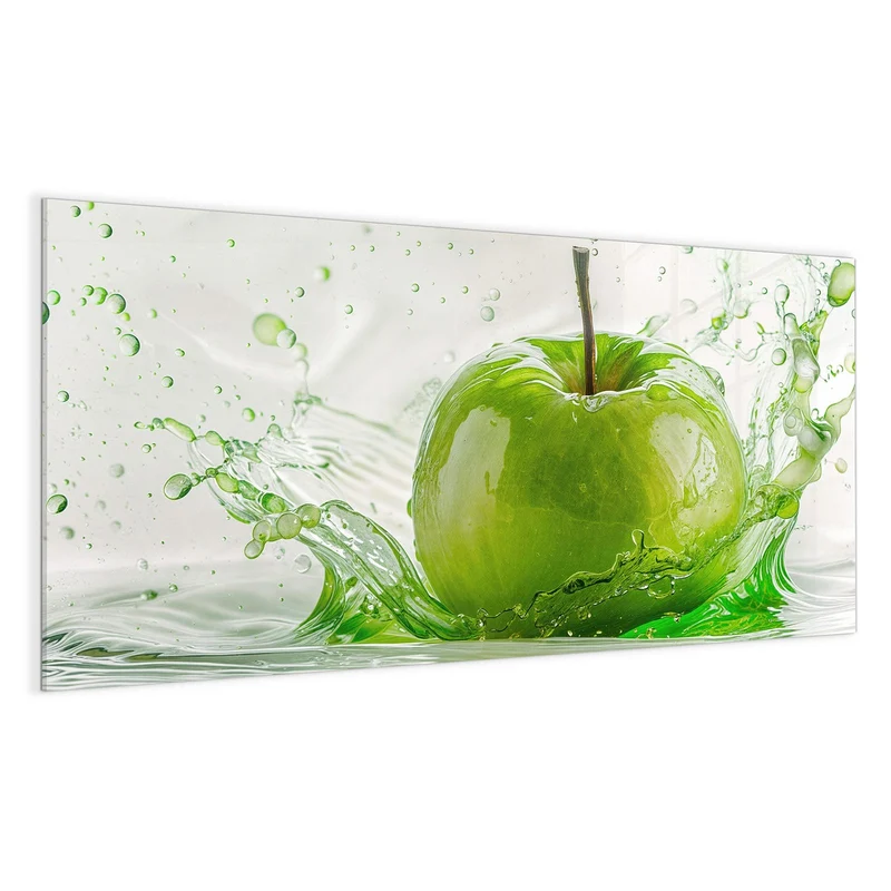 Magnettafel - Grüner Apfel im Spritzer