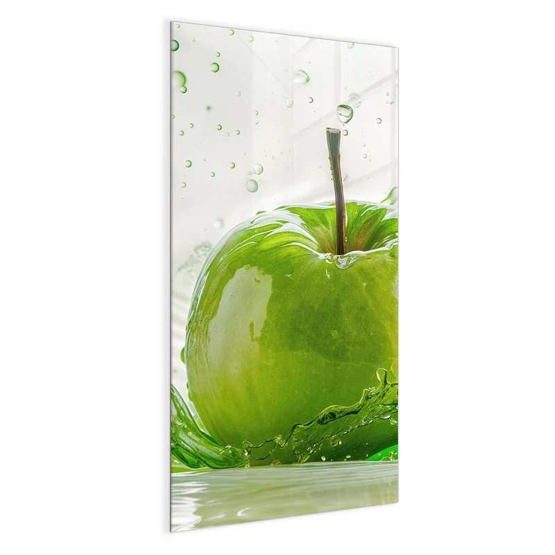 Magnettafel - Grüner Apfel im Spritzer