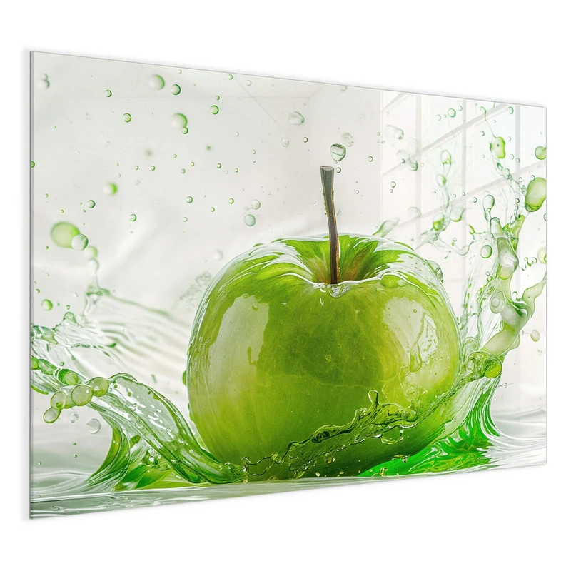 Magnettafel - Grüner Apfel im Spritzer