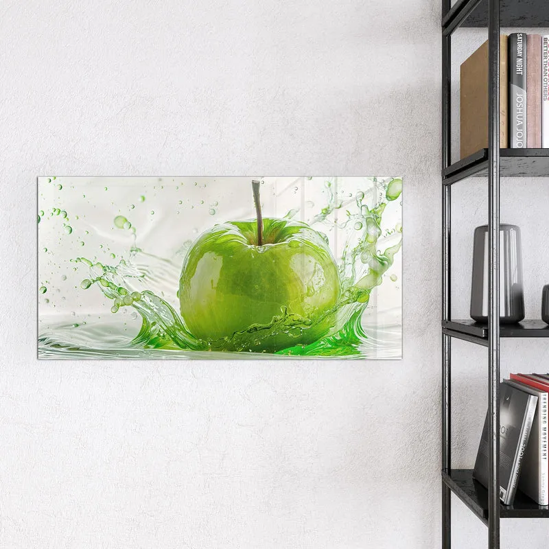 Magnettafel - Grüner Apfel im Spritzer