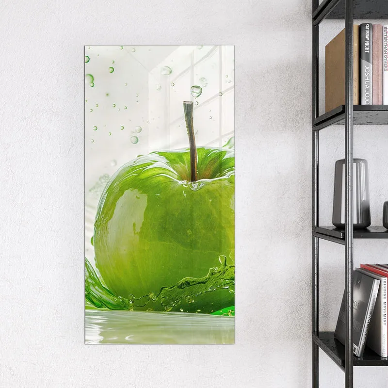 Magnettafel - Grüner Apfel im Spritzer