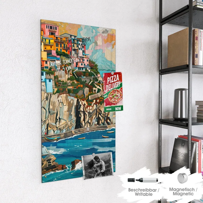 Magnettafel - Bunte Küstenstadt