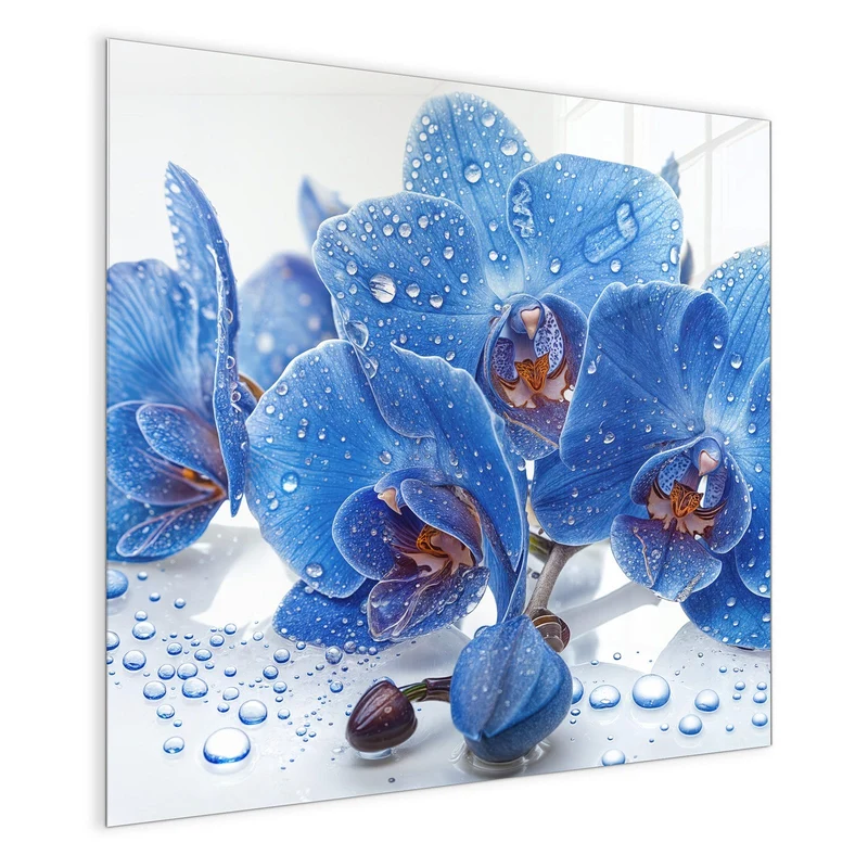 Magnettafel - Blaue Orchideen