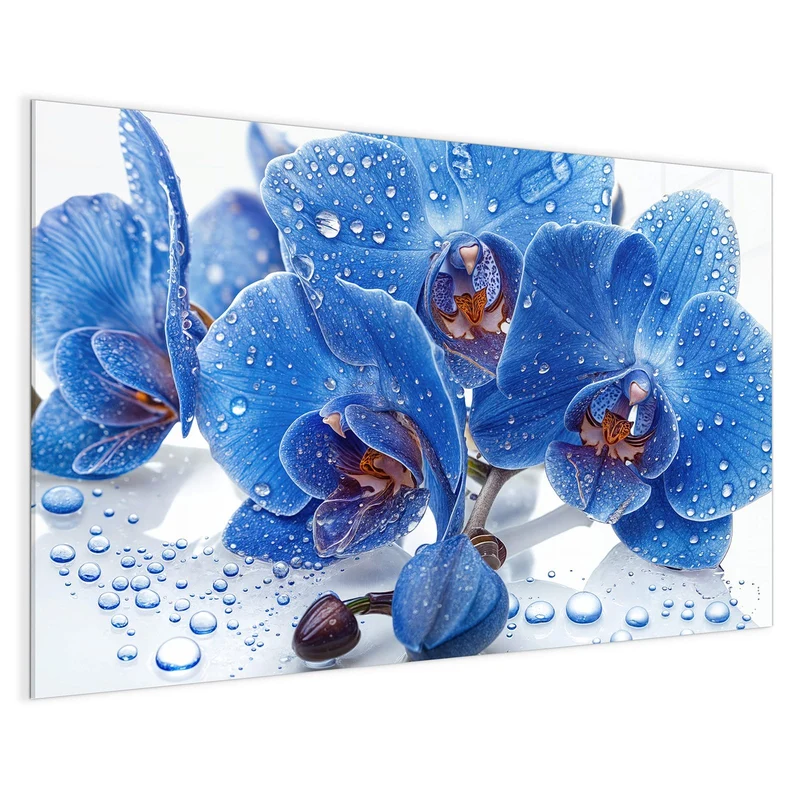 Magnettafel - Blaue Orchideen