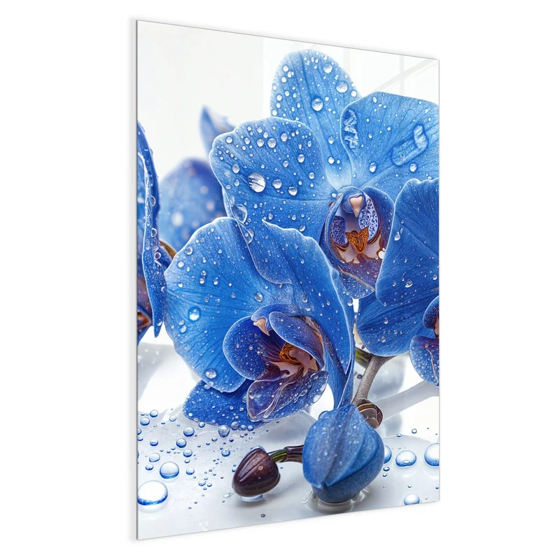 Magnettafel - Blaue Orchideen