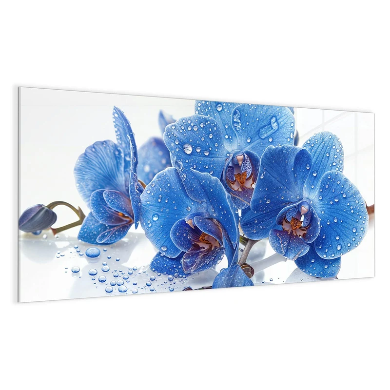 Magnettafel - Blaue Orchideen