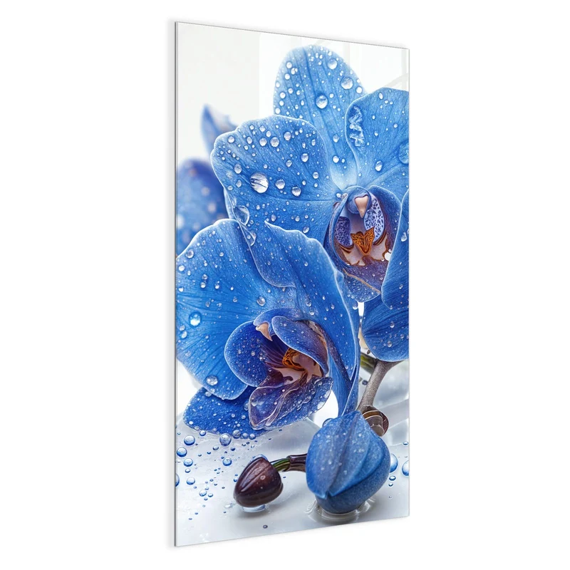 Magnettafel - Blaue Orchideen
