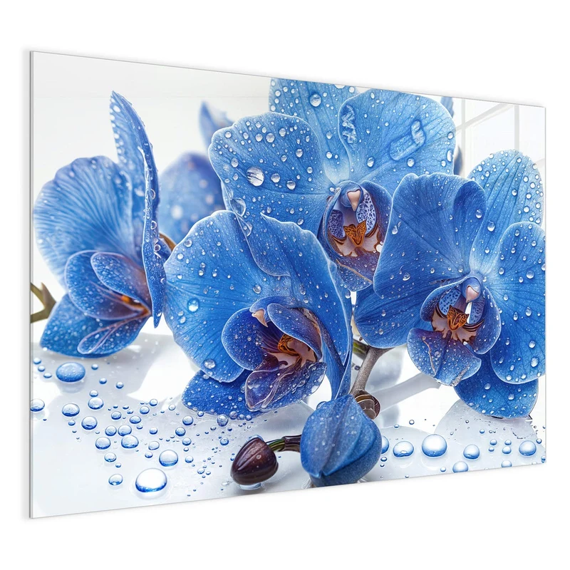 Magnettafel - Blaue Orchideen