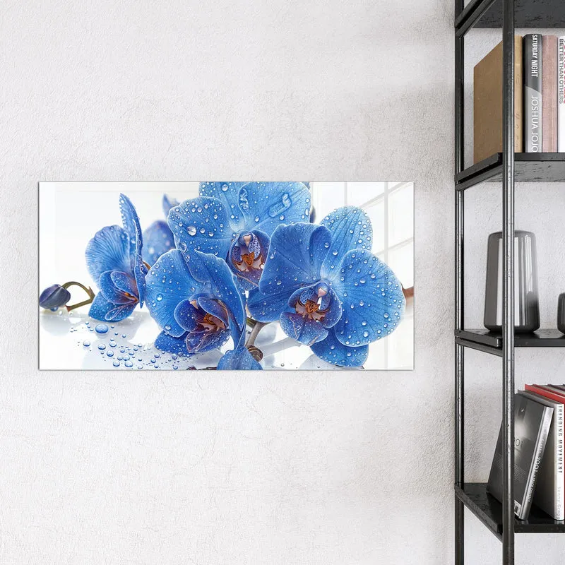 Magnettafel - Blaue Orchideen
