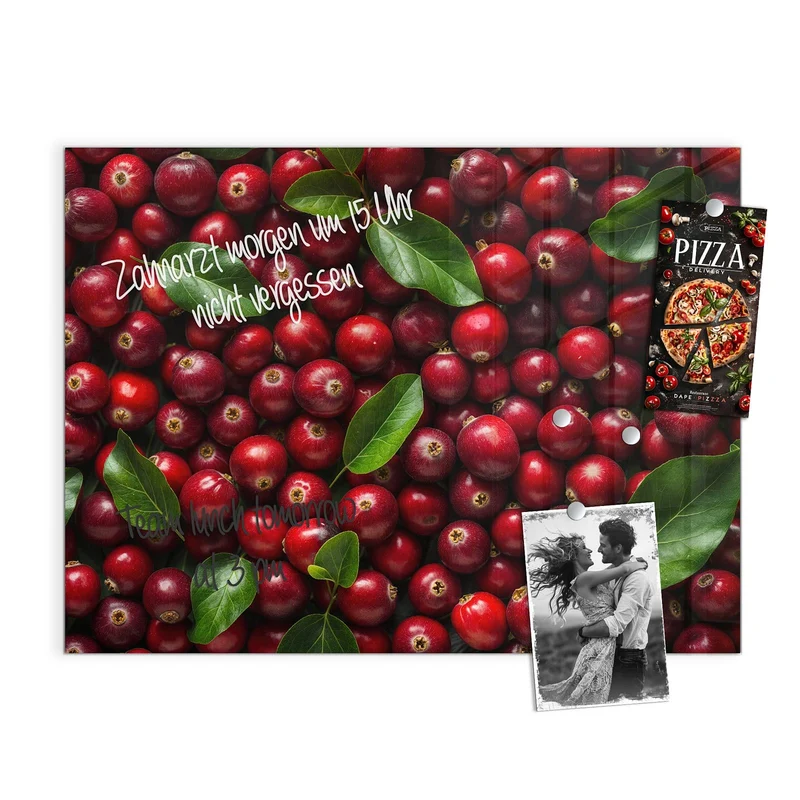 Magnettafel - Frische Preiselbeeren