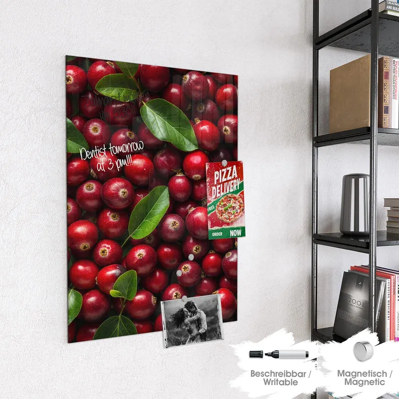 Magnettafel - Frische Preiselbeeren